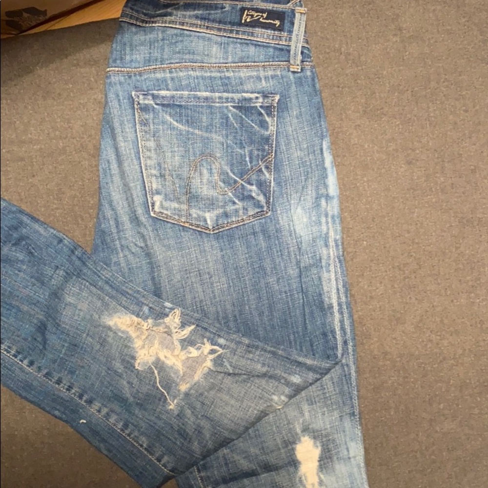 Citizen of Humanity Crop Ripped Jeans